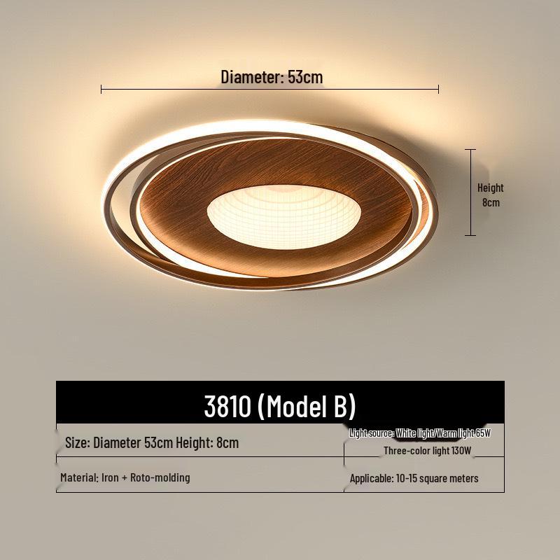 Chinese-Style Pastoral Ceiling Light for Balcony or Study Room - Eye Protection Design