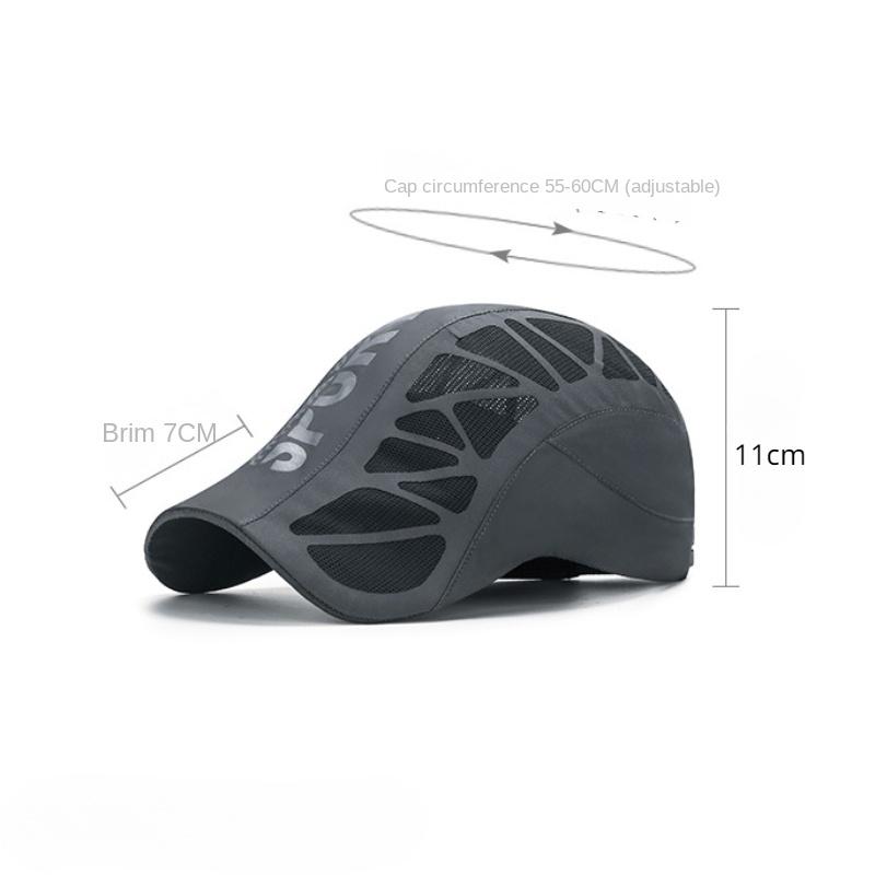 Men Sun Beret Hats Summer Cap Golf Driving Cabbie Hat Fashion Letter Beret Hat Casquette Baseball Cap Breathable Net Mesh Sunhat