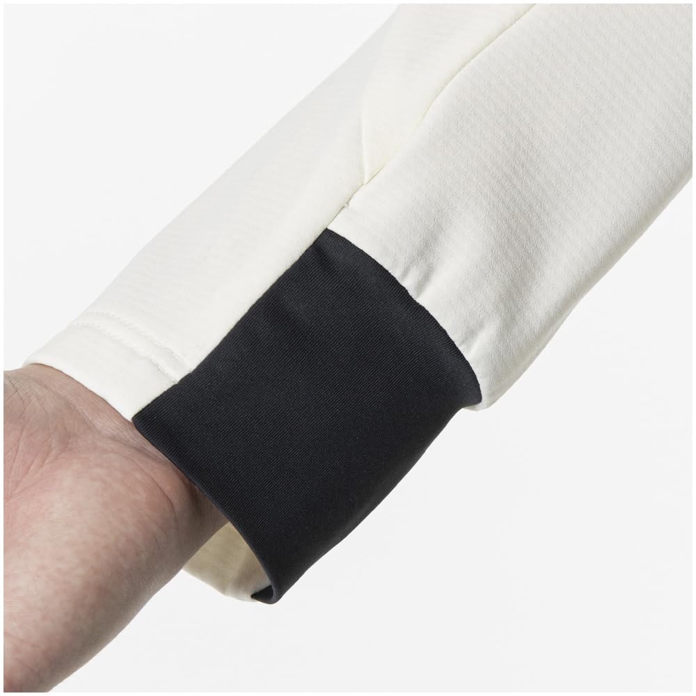 Mizuno Tech Shield Training Crew Long Snow Size 3XL Men's Wear, Neck, Sleeve, Windproof, Stretch, Water-Repellent, White, (Product Code 32MCA553)