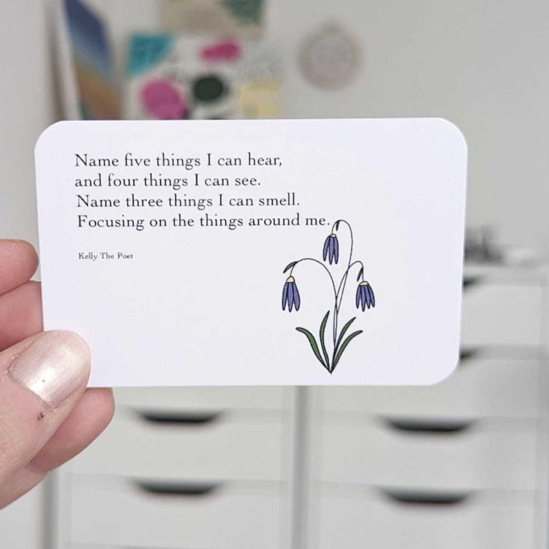 Kieszonkowa karta na lęk Zestaw kart z afirmacjami na lęk Prezenty na zdrowie psychiczne Wsparcie psychiczne Karty z podziękowaniami z kojącymi słowami