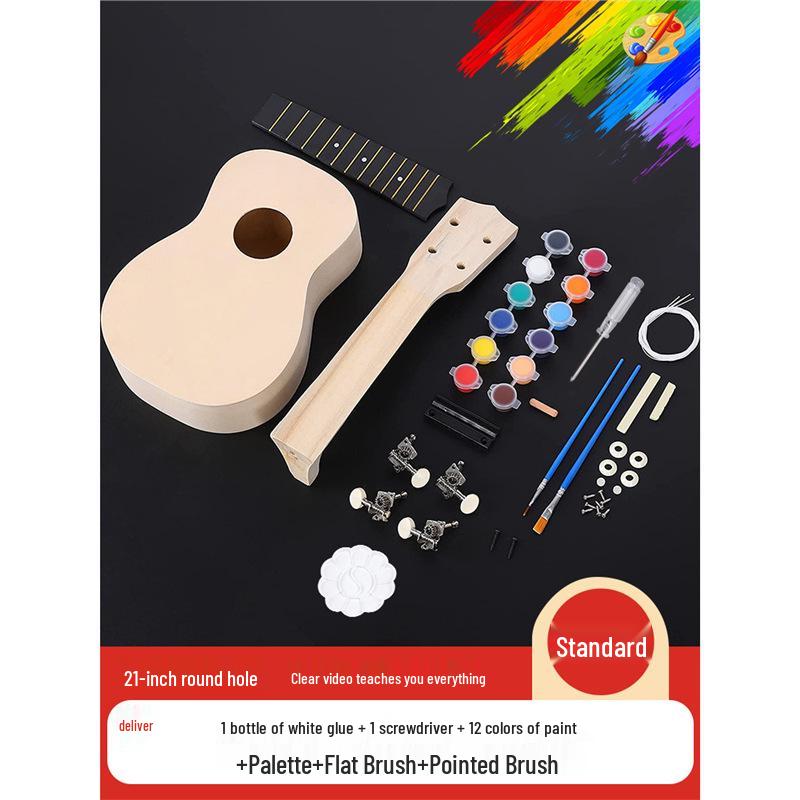 DIY Ukulele Craft Kit: Beginner-Friendly Handmade Small Guitar for Kids