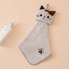 1pc Cute Cartoon Cat Hand Towel - Towel For Bathroom And Kitchen - Absorbent And Dual-Use Wipe Towel Home Bathroom Decor Summer