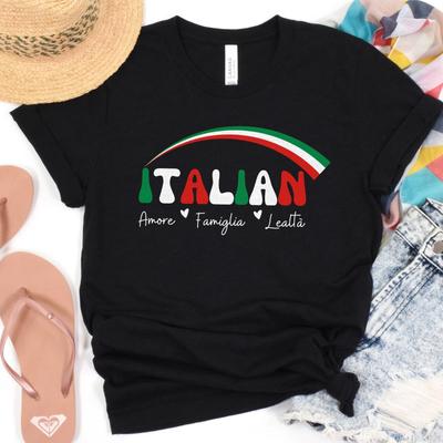 Italian Heritage T-Shirt, Italian Family Shirt, Italian Gifts, Italian Pride Tee
