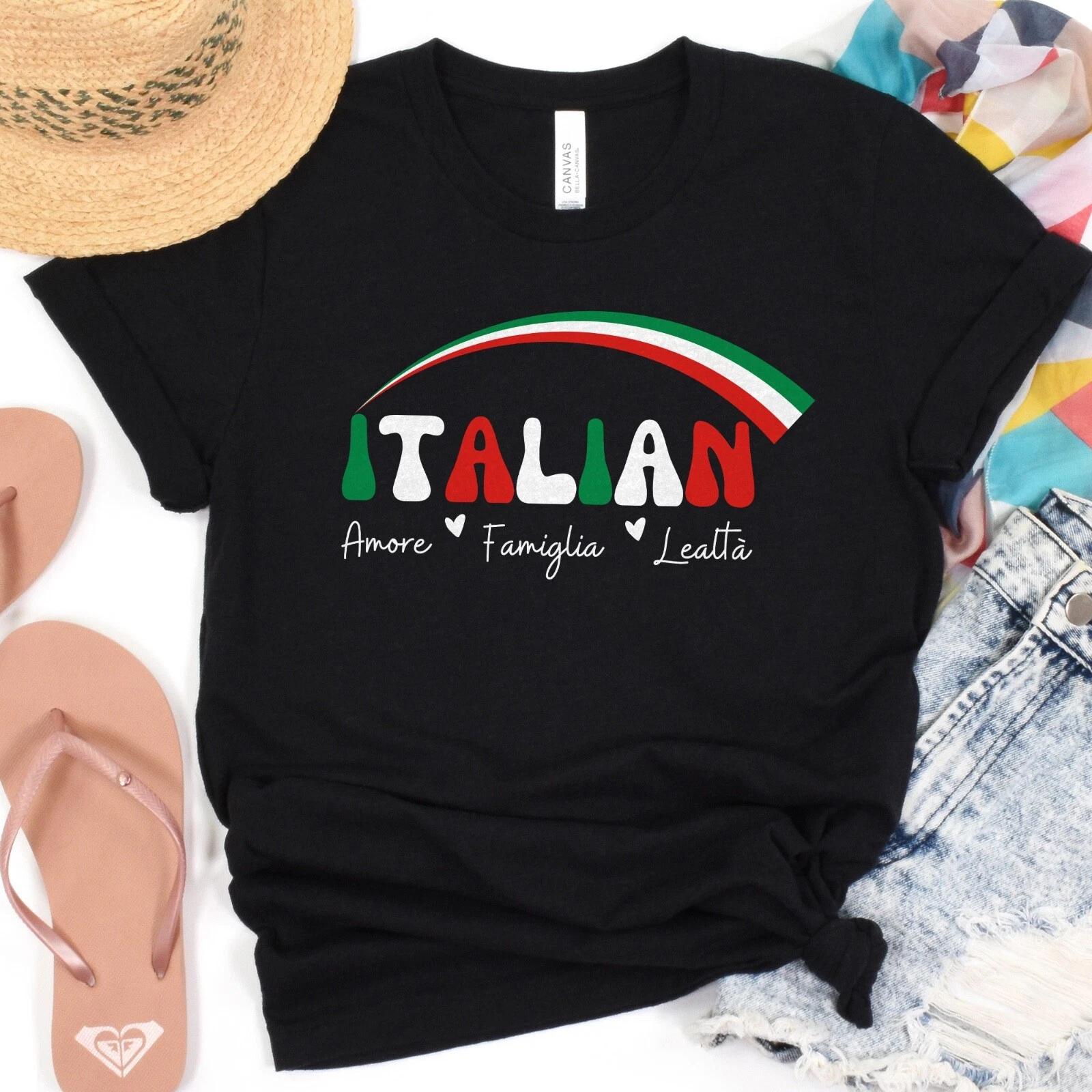 Italian Heritage T-Shirt, Italian Family Shirt, Italian Gifts, Italian Pride Tee 4XL