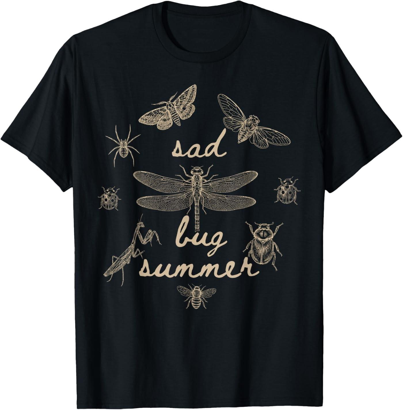 Sad Bug Summer Vintage Entomology Nature Lover T-Shirt XXXXL
