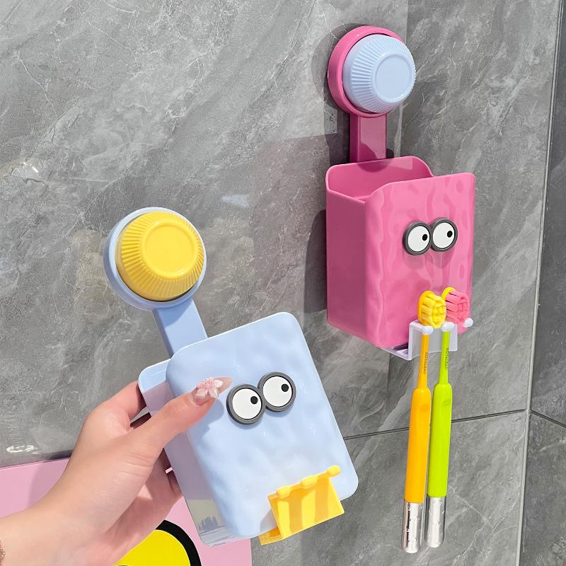 Bathroom Toothbrush Organizer Easy Installation Creative Cartoon Designs Toothbrush Holders For Household Bathroom Ornament