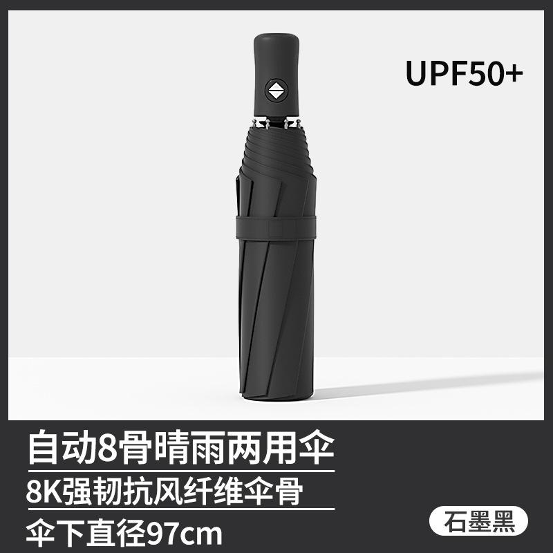 Umbrella Automatic Enlarged Thickened Logo Printable Weather and Rain Folding Sunscreen Parasol Wholesale Batch Umbrella