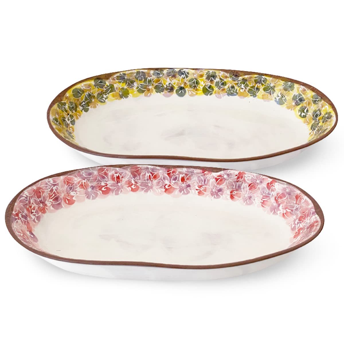 

Большая пара тарелок для пасты карри Mankai Hasami Kobo Сделано в Японии J-kitchens & Тарелки, (Розовый и синий), Товар, Шо,