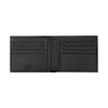 Montblanc Solid Color Short Foldable Logo Leather Wallet Men wallet Black 111144