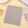 Flannel Velvet Pouch for Jewelry Storage with Texture, Light Gray Gift Pouch, 79, 10 Pack