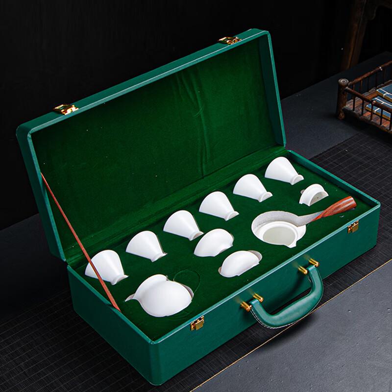 Tuopai Chinese Mutton Fat Jade Porcelain Tea Set