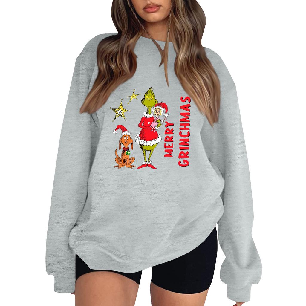 Women's Fashion Lightweight Long Sleeve Pullover Christmas Hoodie