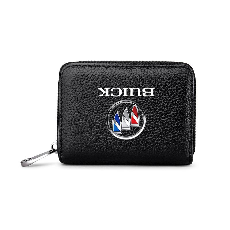 Leather Car Driver's License ID Card Bank Card Wallet Car Styling For Buick Verano Velite Lesabre Riviera Avenir GL6 GL8 Envision Excelle
