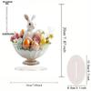 Osterhase & Eierbecher Heim Tischdekorationen, Heim, Büro, Café, Zimmer, Tischschmuck Schild Desktop-Dekor Geschenk, Kinderzimmer, Heimschreibtisch Wohnzimmer