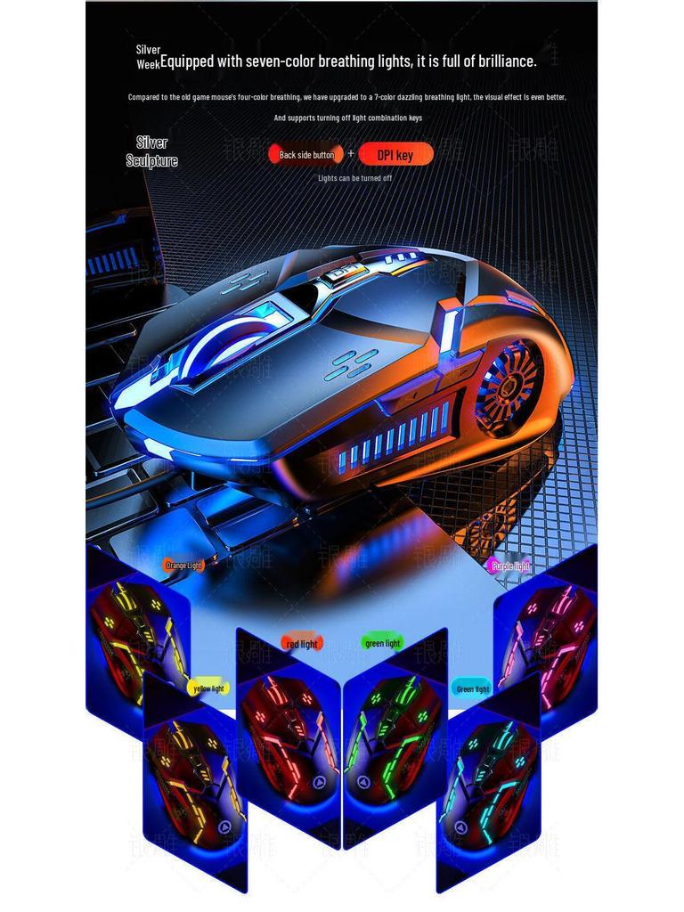 GW Wired Mechanical Gaming Mouse for PC and Laptop