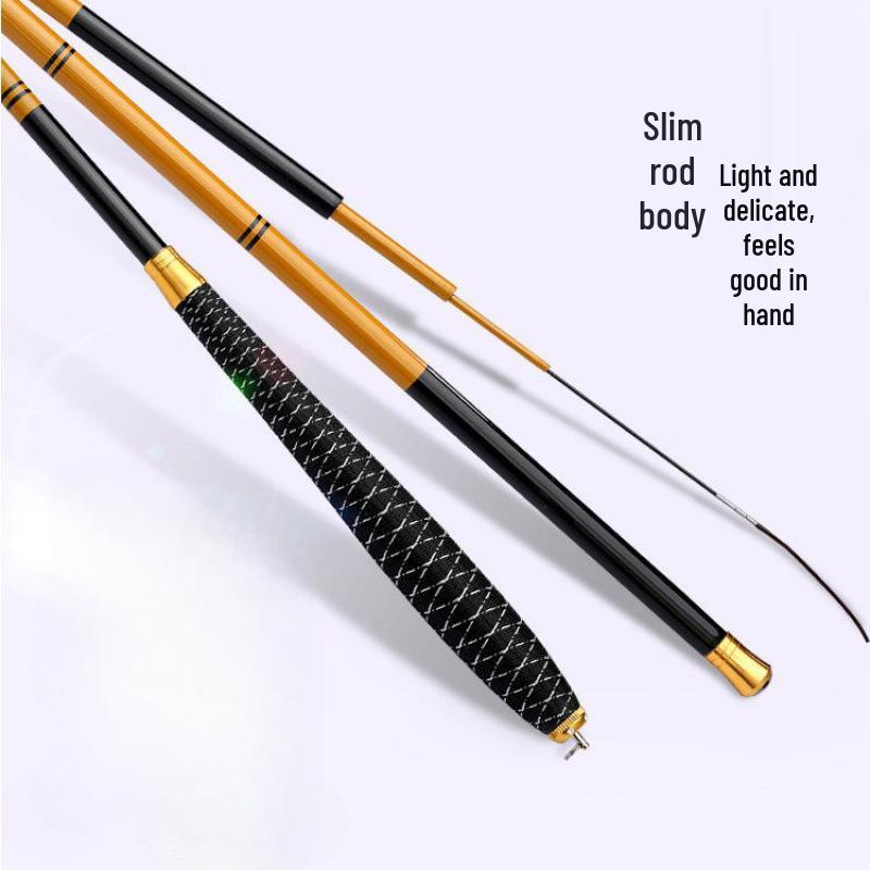 Slim Carbon Fiber Crucian Carp Fishing Rod Set – Long Section, Lightweight, Handheld Taiwan Rod