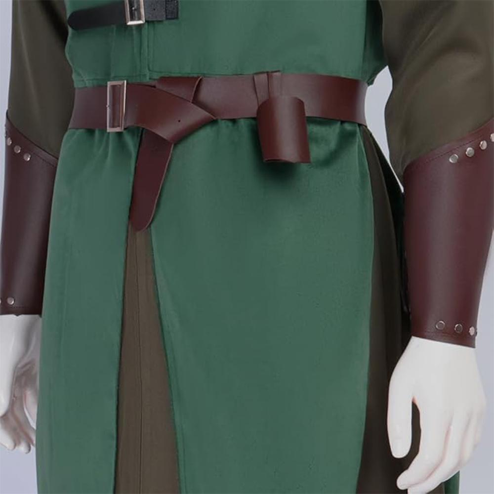 Adult Medieval Renaissance Costume Retro Green Warrior Pirate Cosplay Outfit