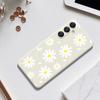 For Samsung Galaxy A16 5G/4G Case White Daisy Pattern Printing Straight Edge TPU Phone Back Cover