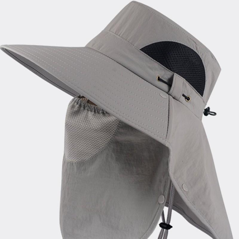 Men Women UV Protection Sun Hat With Wide Brim Breathable Fishing Cap Hiking Outdoor Travel