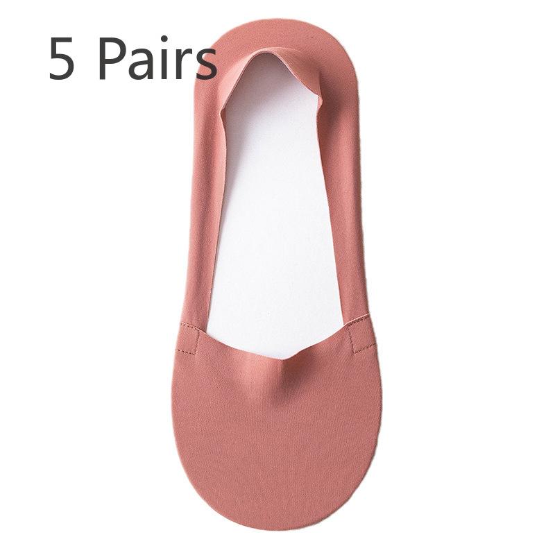 

5 пар мужских летних тонких дышащих носков-лодочек из чистого хлопка с неглубоким носком и невидимым покрытием Ice Silk, силиконовых, нескользящих и не имеющих запаха 5 Pairs