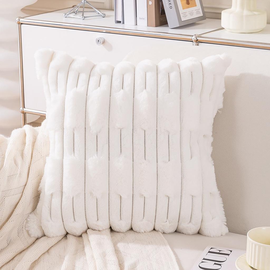 Plush Pillow Cover Double-sided Three-dimensional Pillow Cover Living Room Sofa Decorative Pillow Cover Soft Lumbar Pillow,45*45cm,