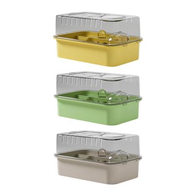 Hamster Cage Clear Portable Openable Top Exercise Playing House House Hamster Habitat for Rats Small Animals Bunny Hedgehog Mice