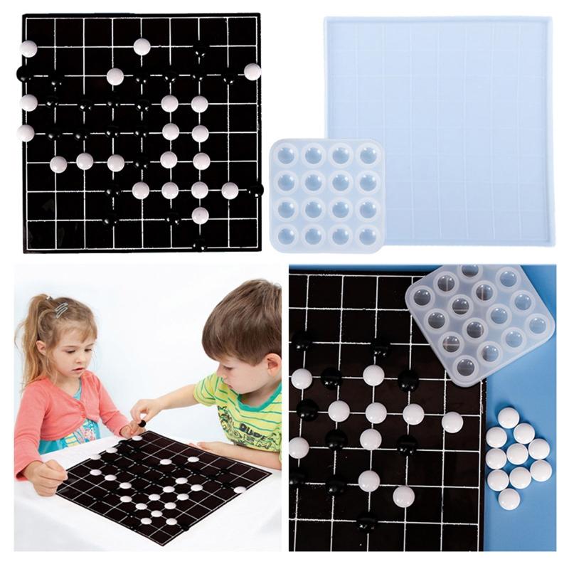 Checkerboard Game Board Mould Family Game Board Mould Puzzle Chess Game Math Game Suitable for Children and Adults