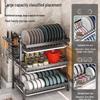 Multifunktionales Küchengeschirrtrocken- und Aufbewahrungsgestell