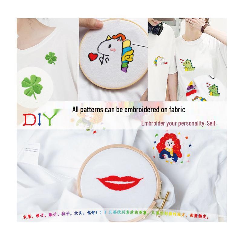 DIY Creative Jiangnan Su Embroidery Handmade White Cross Stitch Cloth