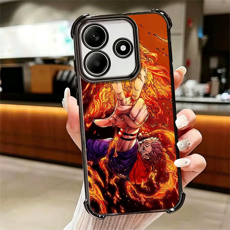 Anime Itadori Yuji JUJUSU Plating Phone Case For Xiaomi Redmi Note 14 15 Pro Plus 13 12 11 11S 11T 10 9S 9 5G Anti-Fall Airabag