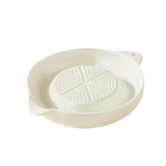 

Ceramic Garlic Grater with Natural Glaze Multi-Function Ginger Food Mincer Dishwasher Safe Compact Kitchen Tool for Puree Paste Juice Small белый