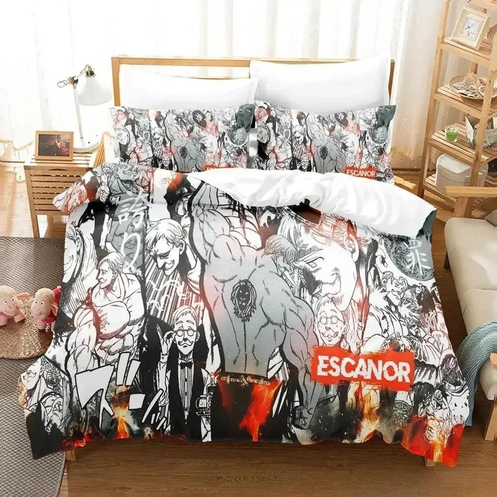 Escanor The Seven Deadly Sins Bedding Set Single Twin Full Queen King Size Bed Set Adult Kid Bedroom Duvet Cover Sets 3D Anime
