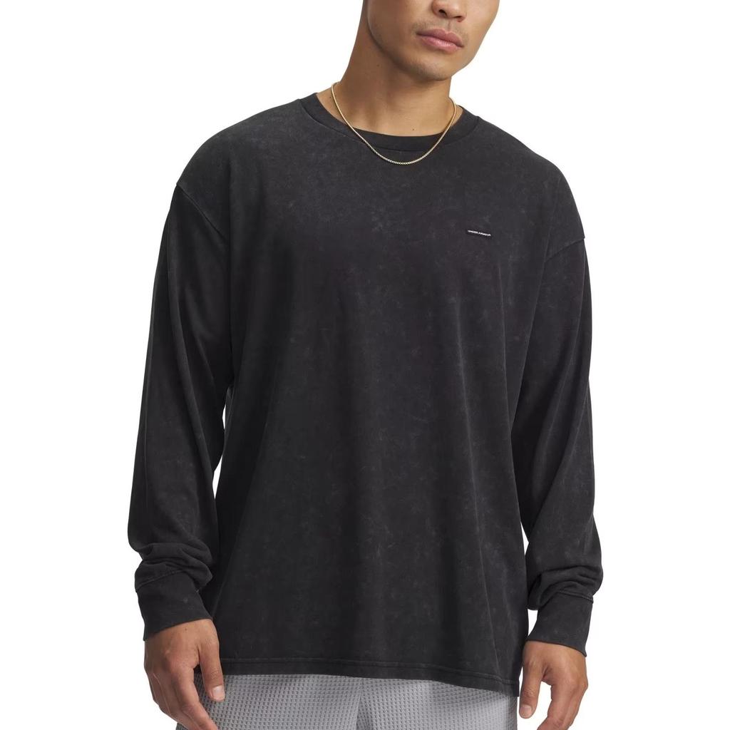 Under Armour Heavyweight Long Sleeve Crew Neck T-Shirt Men Tops 6007948-001