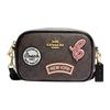 New Jamie Canvas With Leather Camera Bag Shoulder Bag Crossbody Bag Mini Women's Dark Brown CF455-IMOSN