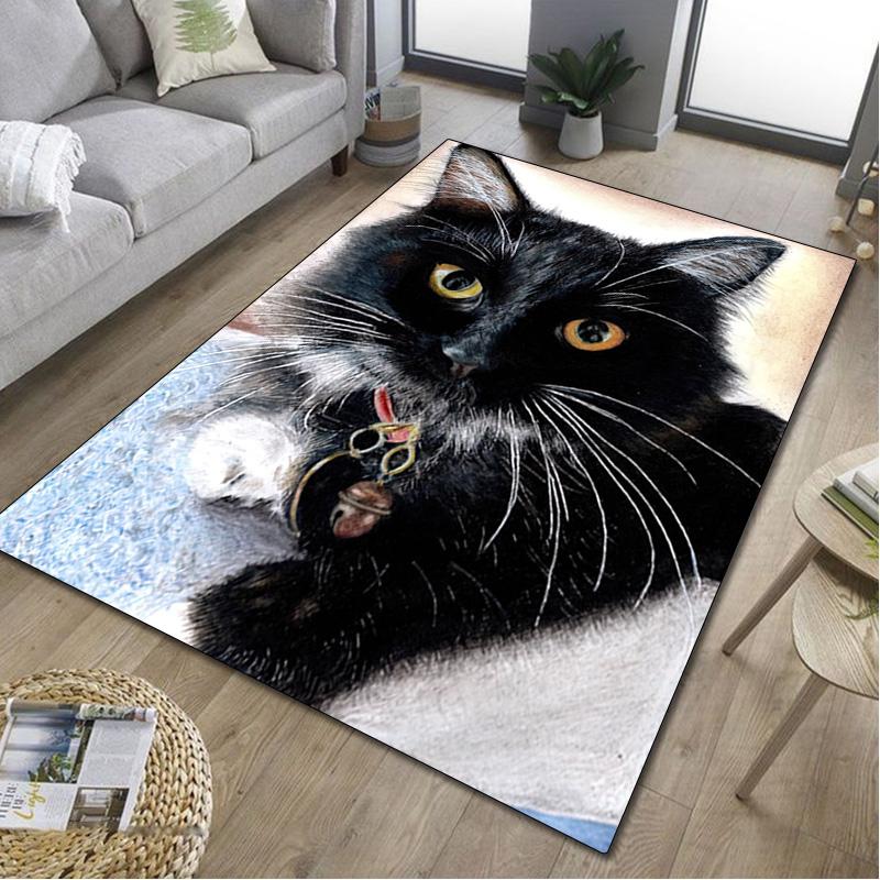 Cat Rug - Home carpet Office Decorative Carpet For Living Room Bedroom Door Mat Floor Rug Computer Chair Area Rug