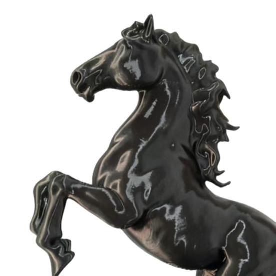 3D Printed Horse Figurine Simulation Black Horse Statue Animal Sculpture Home Office Bookshelf Desktop Decoration Ornament