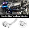 X AUTOHAUX Blunt Car Direction Indicator Extension Steering Wheel Extension Turn Rod Positioning Kit Rod Extension 2pcs Silver Tone