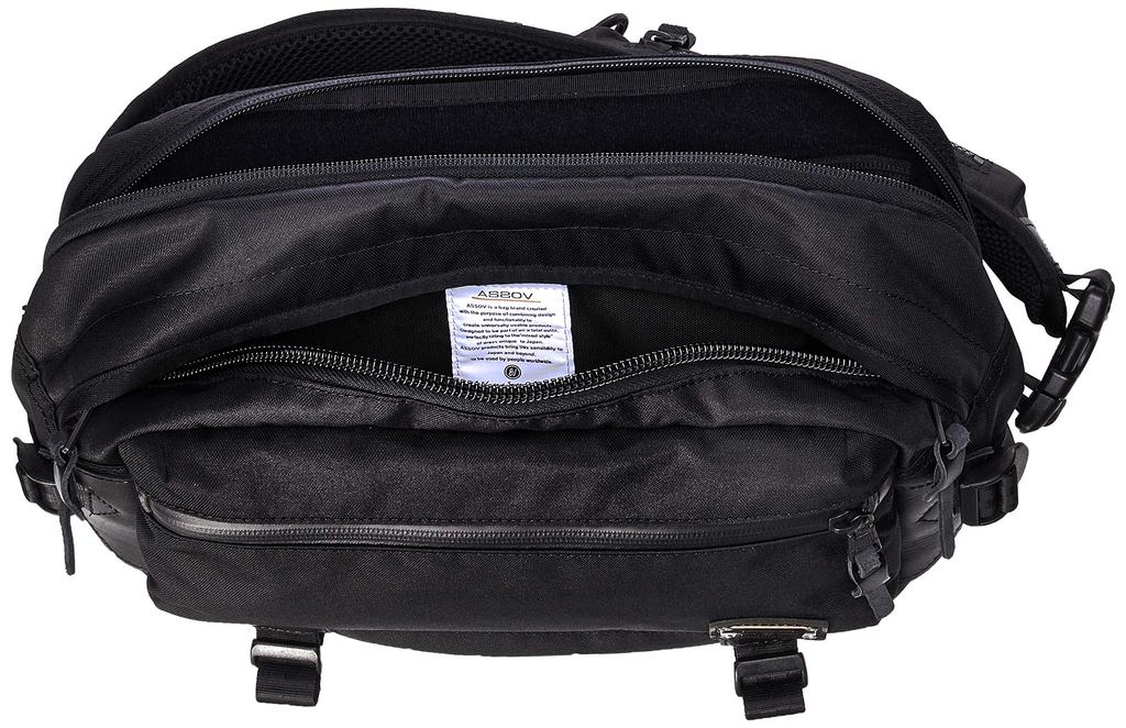 ASSOB Umhängetasche, Groß, 061402, Cordura Dobby, 305D, Schwarz