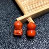Red Agate Baby Buddha & Yellow Jambhala Beads for DIY Bracelet Accessories