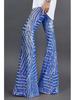 2025 Summer Women's High Waist Sequin Patchwork Wide-Leg Pants - European and American Casual Fashion Trend