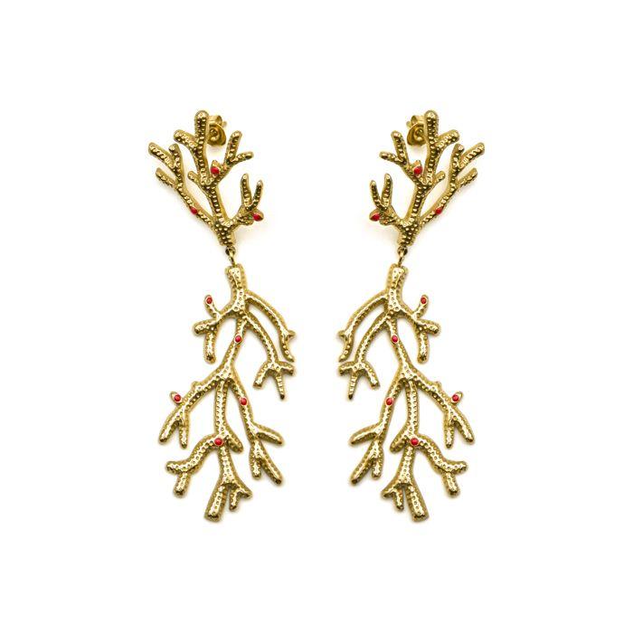 Boucles d'oreilles - Luxenter - Ikuzol - Alliage métallique - Or jaune 18 carats - Style boho