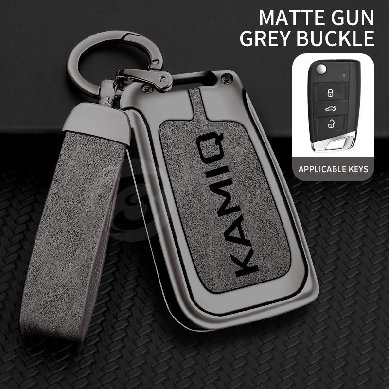 Zinc Alloy Car Key Cover Case Holder Shell Protector for Skoda Kamiq Keyless Keychain Bag Interior Accessories Car-Styling