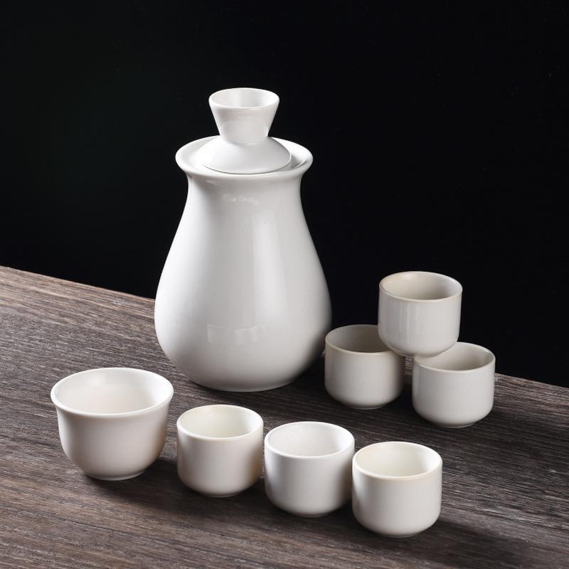 Sake-Keramik-Weinset im japanischen Stil Spender Sake-Becher Baijiu-Becher-Set Haushalt Küche Traditionelles Trink-Barzubehör-Set Neu