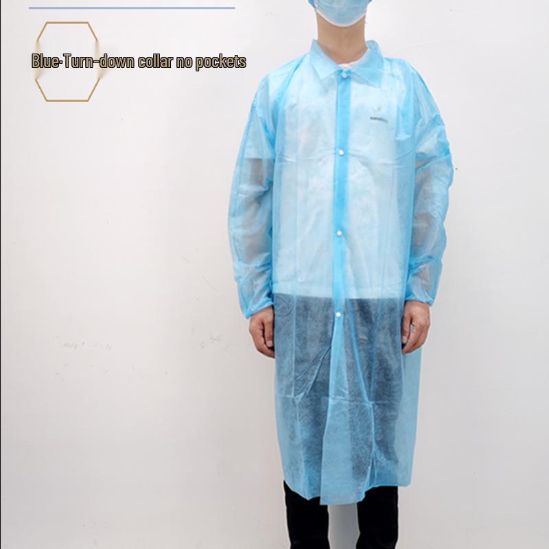 Einweg Vliesmantel für Labor & Küche - Staubdicht, Verdickt Weiß