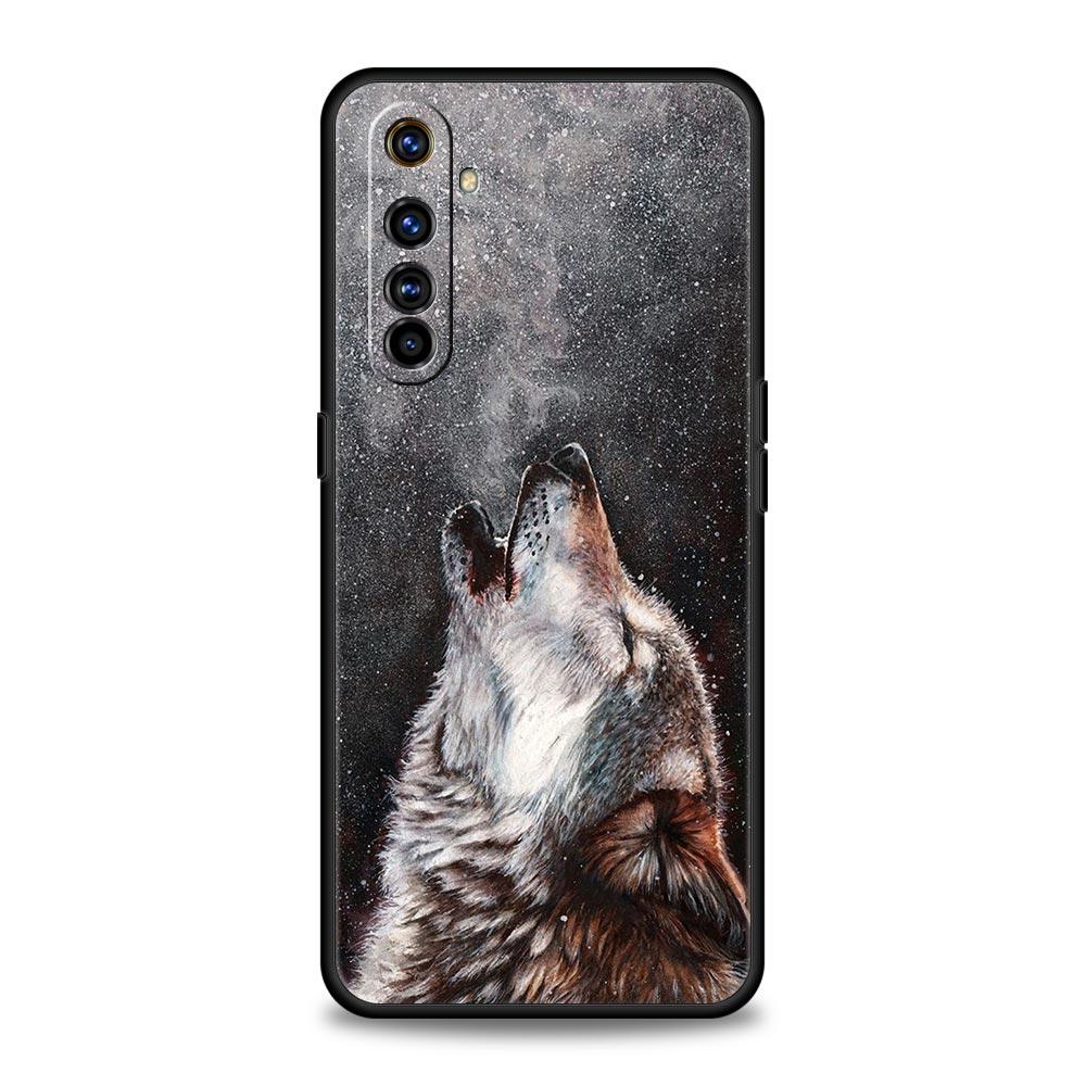 Animal Wolf For Realme 9i Luxury Phone Case 9 8 5G GT2 7 6 Pro Plus 8i C21 C3 C11 C25 Soft Black Silicone Cover Coque Fundas