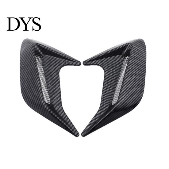 No Drill Car Decoration Shark Gill Side Vent Decals ABS Chrome Fender Trim Self-Adhesive Stick-On Sticker Exterior Hood Ornament Sporty Fit