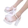 High-heeled sandals women's thick-heeled waterproof table women's new sandals women's thick-soled versatile summer sexy fish-mouth women's shoes