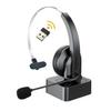 Dual Microphone Wireless Wired Call Center Headset with ENC Noise Reduction & One-Key Mute