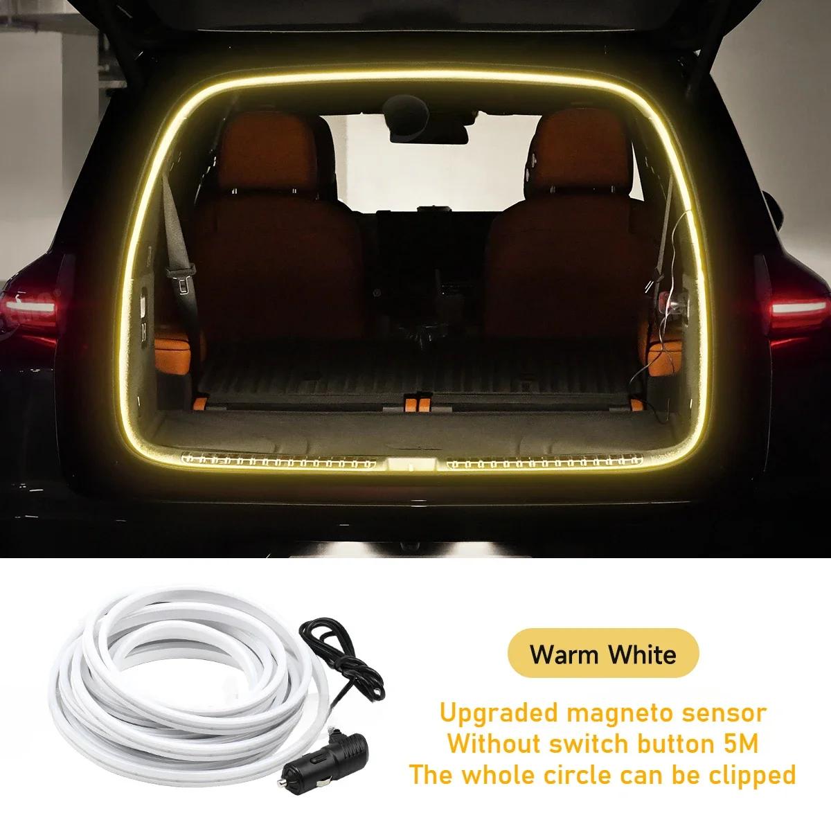 

Car Trunk LED Light Universal Atmosphere Light Waterproof Inductive Lamp with Cigarette Lighter Lighting Decoration Accessories