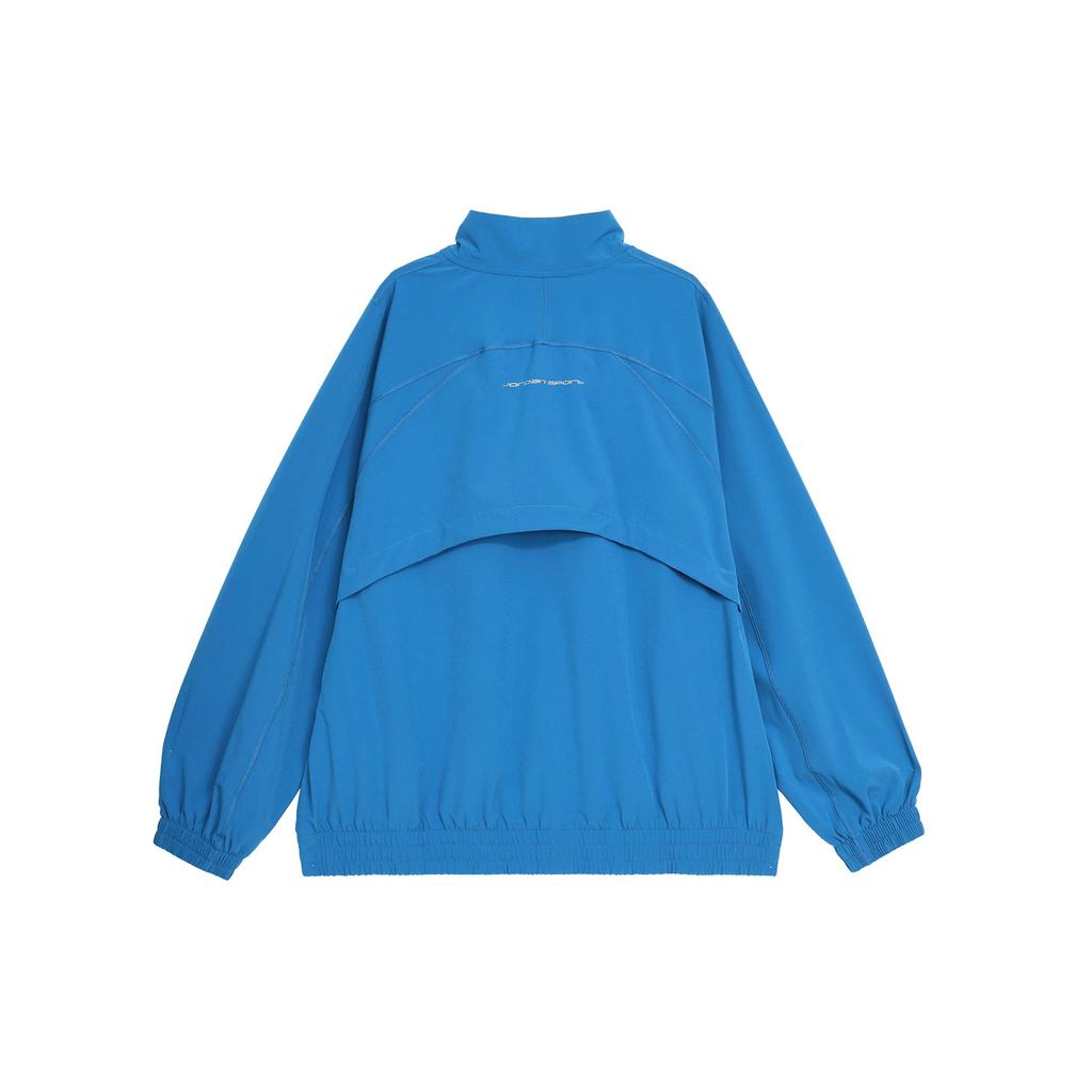 Jordan Solid Color Stand Collar Zipper Casual Long Sleeve Jacket Women Jackets Blue FN5144-457